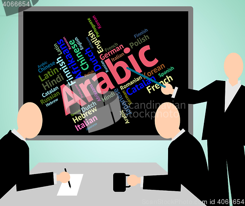 Image of Arabic Language Means Translate Lingo And Word