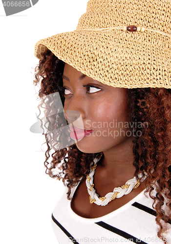 Image of Portrait of young black woman.