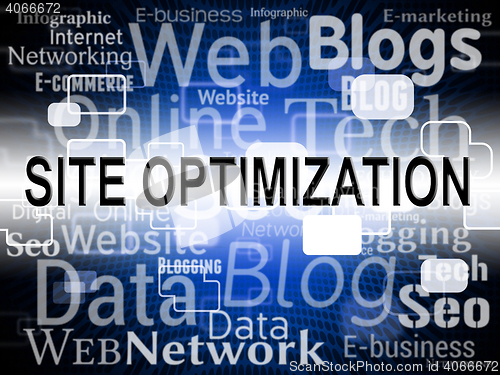 Image of Site Optimization Shows Website Net And Websites