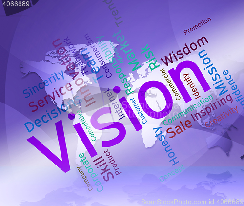 Image of Vision Word Represents Plans Future And Aim