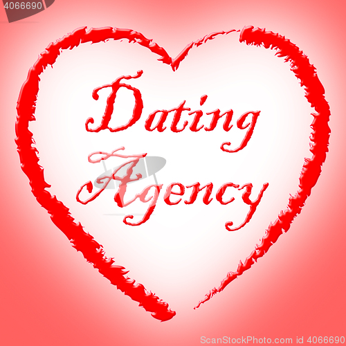 Image of Dating Agency Indicates Partner Company And Agencies