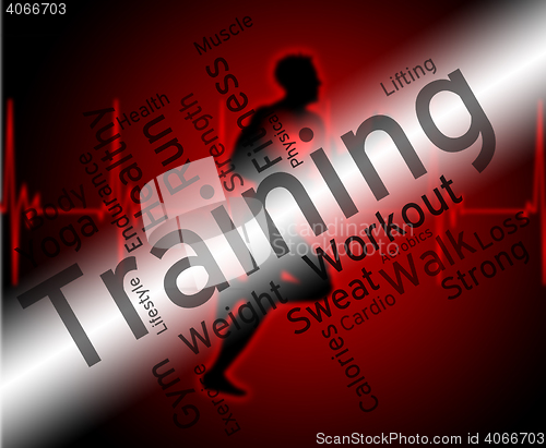 Image of Training Words Indicates Get Fit And Aerobic