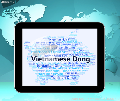 Image of Vietnamese Dong Shows Worldwide Trading And Coin