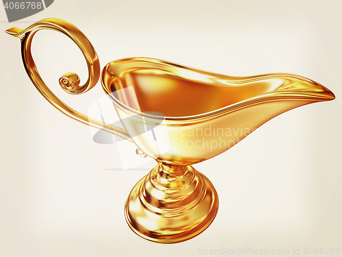 Image of Vase in the eastern style. 3D illustration. Vintage style.