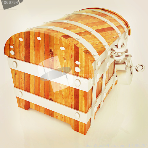 Image of The chest. 3D illustration. Vintage style.