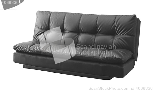 Image of black modern sofa isolated