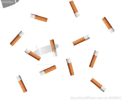 Image of Smoked cigarettes isolated