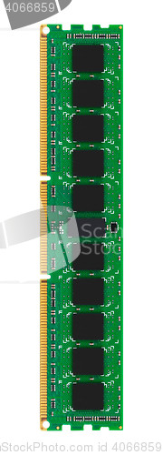 Image of Computer ram on white