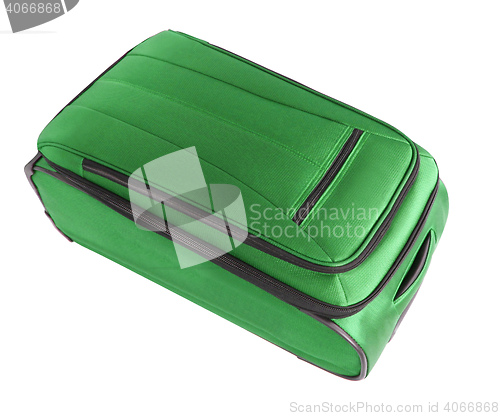 Image of green convenient suitcase