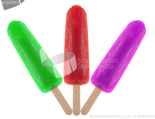 Image of colorful popsicles isolated