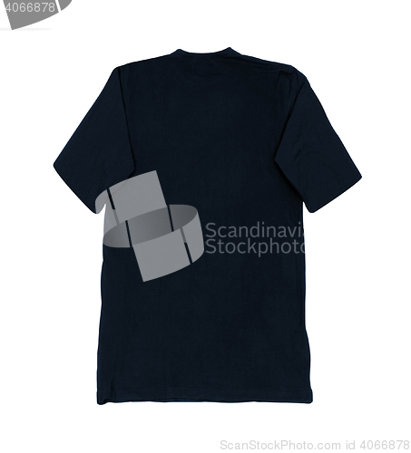 Image of black blank tshirt template isolated