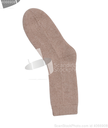 Image of gray sock isolated 