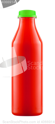 Image of Bottle with juice isolated 