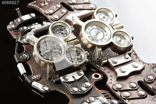 Image of unusual watches. several alternatives dials