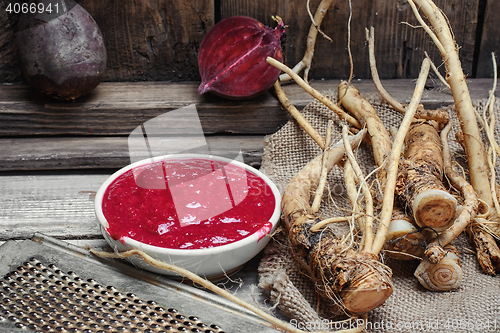 Image of Fresh horseradish roots