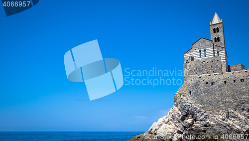 Image of Porto Venere, Italy - June 2016 - San Pietro church