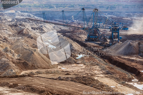 Image of Large excavator machine in the mine