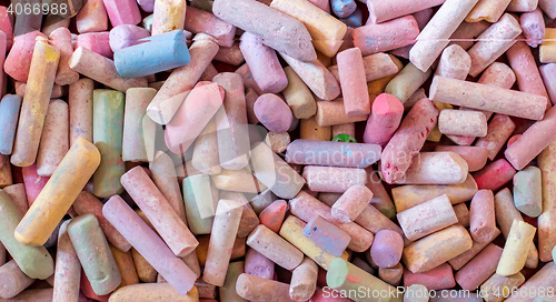 Image of Different colors of soft-prepared chalks isolated