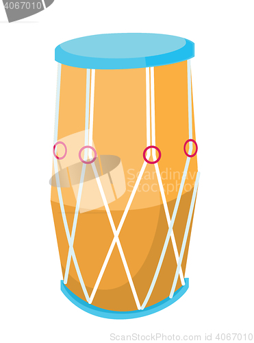 Image of Big ethnic drum vector illustration.