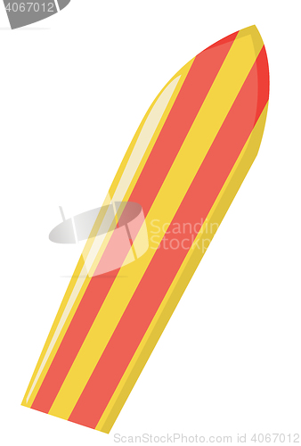 Image of Modern colorful surfboard vector illustration.