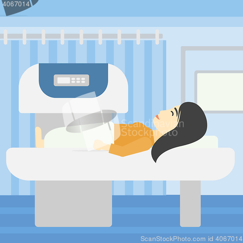 Image of Magnetic resonance imaging vector illustration.