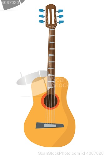 Image of Classical acoustic guitar vector illustration.