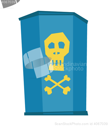 Image of Barrel with skull and bones vector illustration.