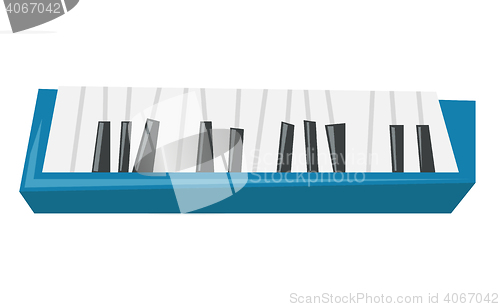 Image of Top view of piano keyboard vector illustration.