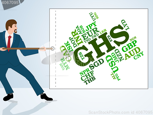 Image of Ghs Currency Means Ghana Cedi And Foreign