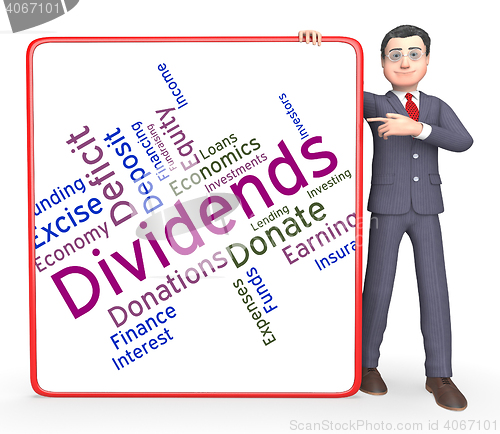 Image of Dividends Word Represents Stock Market And Yield