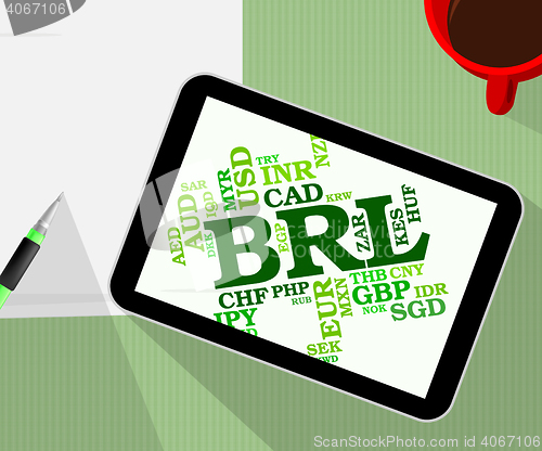 Image of Brl Forex Represents Brazil Real And Coin