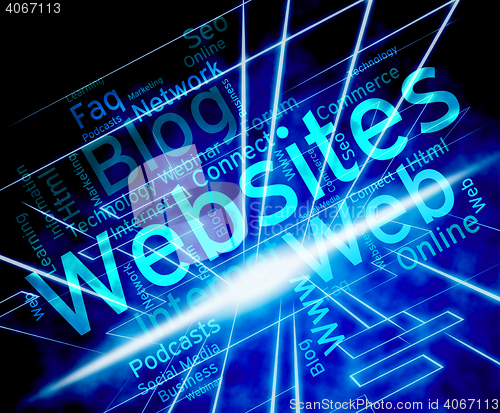 Image of Websites Word Means Online Words And Net