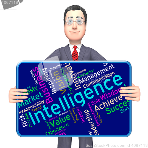 Image of Intelligence Words Represents Intellectual Capacity And Acumen