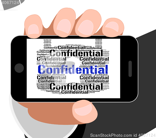 Image of Confidential Lock Means Text Secret And Private