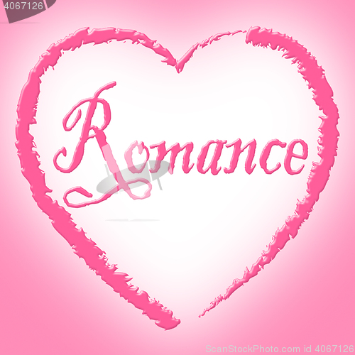 Image of Romance Heart Means In Love And Affection