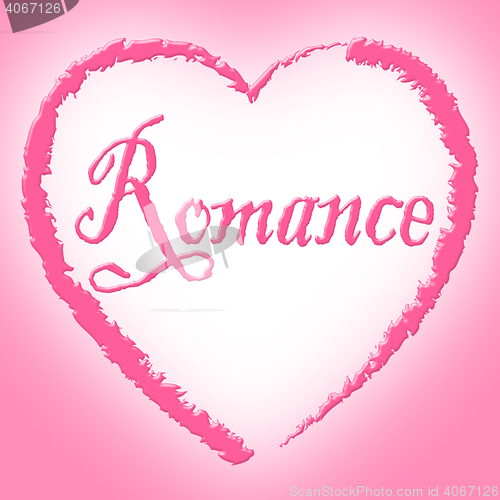 Image of Romance Heart Means In Love And Affection