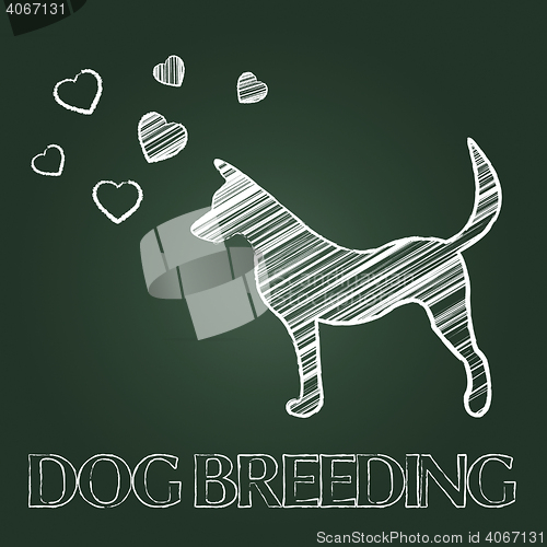 Image of Dog Breeding Shows Breeder Pet And Offspring