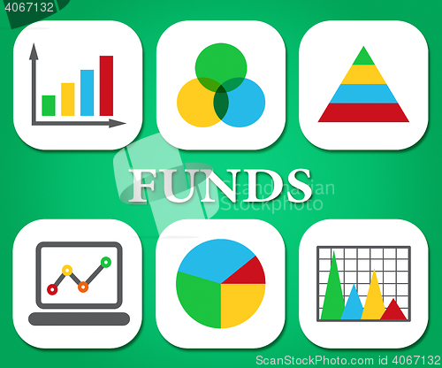 Image of Funds Charts Means Stock Market And Diagram