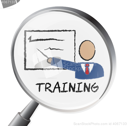 Image of Training Magnifier Indicates Teach Research And Magnify