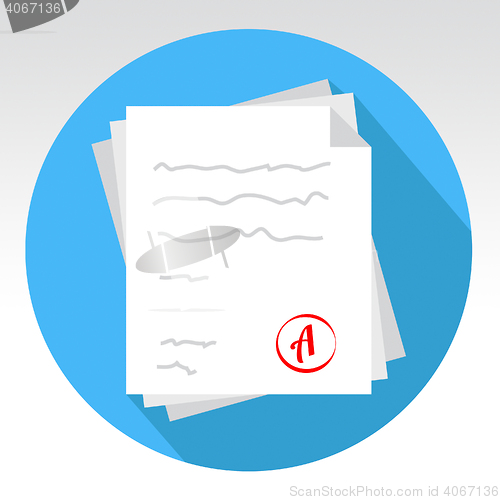 Image of Test Score A Indicates First Class And Performance