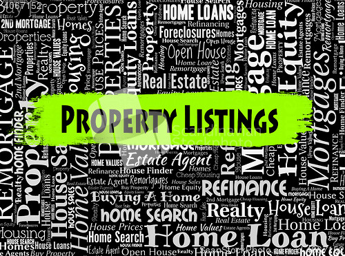 Image of Property Listings Shows Real Estate And Advertising