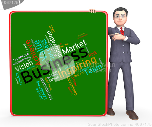 Image of Business Words Means Importing Selling And Export