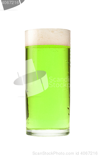 Image of Glass of green beer