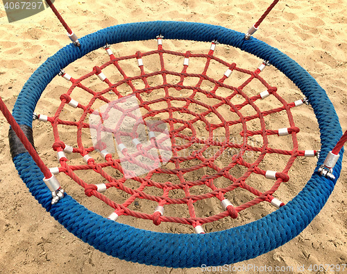 Image of Set of net crawl constructions on kids playground