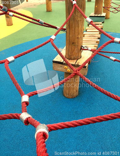 Image of Set of net crawl constructions on kids playground