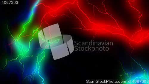Image of Colourful energy discharge 3d rendering