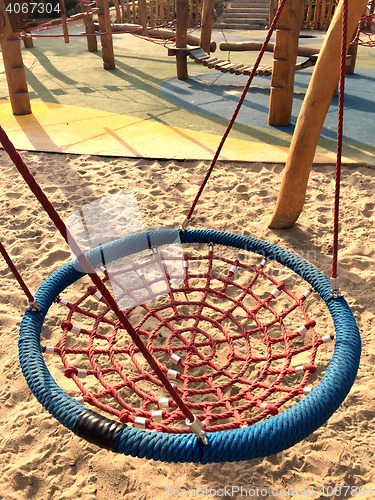 Image of Set of net crawl constructions on kids playground