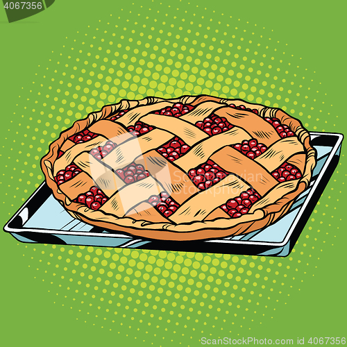 Image of Berry pie on iron pallet