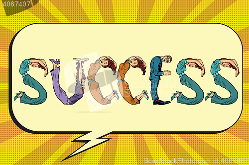 Image of Success, letters business people