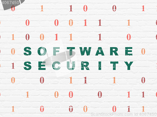 Image of Privacy concept: Software Security on wall background